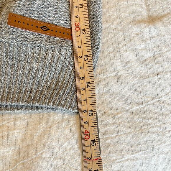 Joseph Abboud Sweater Mens XLarge Grey Wool Acrylic Shawl Collar Button Pullover - Picture 9 of 11